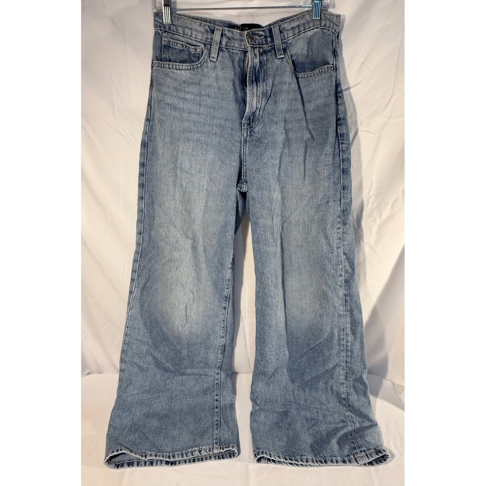 Gap Denim Supersoft High Rise Wide-Leg Jeans Light Wash Blue Size 6/28R